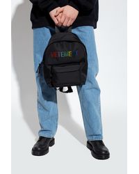 Vetements Backpack With Logo Unisex Black