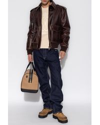 Bally - Leather Jacket With Vintage Effect - Lyst