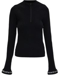 Alexander Wang - Fitted Top With Stand-Up Collar - Lyst