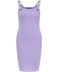 Versace Jeans Couture - Dress With Decorative Buckles On The Straps - Lyst
