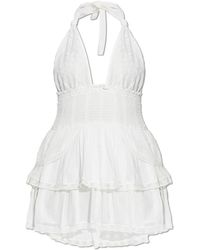 white crochet halter dress Happy Halter Mini Dress ~ White Floral Crochet – Show Me Your Mumu