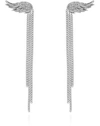 Zadig & Voltaire - Long Earrings With Shimmering Crystals - Lyst