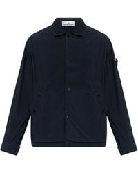 Stone Island - Light Jacket With Collar - Lyst
