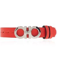 Ferragamo Leather Bracelet - Red
