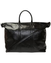 Saint Laurent Leather Holdall - Black