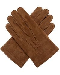 Moschino - Suede Gloves With Embroidered Logo - Lyst