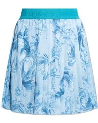 Versace Jeans Couture - Pleated Skirt With "Barocco" Pattern - Lyst