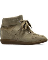 Isabel Marant - Suede Bobby Wedge Boots - Lyst