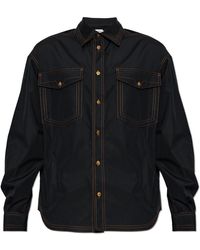 Versace - Shirt With Contrasting Stitching - Lyst