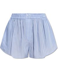 T By Alexander Wang - Striped Pattern Shorts - Lyst
