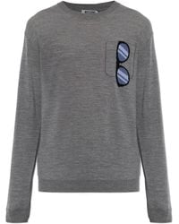 Moschino - Wool Sweater With Print - Lyst