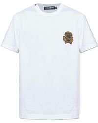 Dolce & Gabbana - T-Shirt With Applique - Lyst