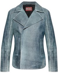 DIESEL - Leather Jacket L-Werner - Lyst