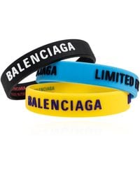 Balenciaga - Three Silicone Bracelets - Lyst