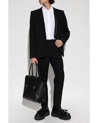 McQueen - Wool Blazer With Silk Lapels - Lyst