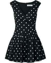 Self-Portrait - Short Polka Dot Dress - Lyst