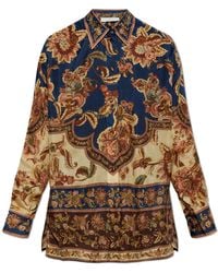 Zimmermann - Silk Shirt With Print - Lyst