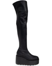 Vic Matié - Leather Wedge-Heeled Boots - Lyst