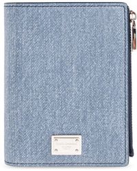 Dolce & Gabbana - Leather Wallet With Logo Appliqué - Lyst
