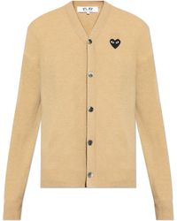 COMME DES GARÇONS PLAY - Cardigan With Logo Patch - Lyst