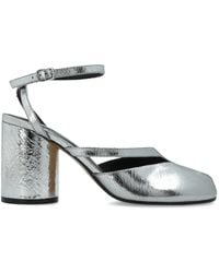 Maison Margiela - Leather Heeled Shoes With 'Tabi' Cut-Out - Lyst