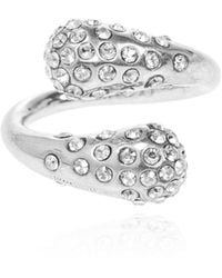 Jimmy Choo - Brass Ring With Crystals - Lyst