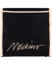 Moschino - Wool Scarf With Logo - Lyst