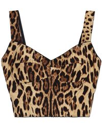 Dolce & Gabbana - Top With Animal Motif - Lyst