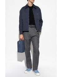 Fendi - Polo Shirt With A Logo-Shaped Appliqué - Lyst