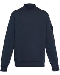 Stone Island - Sweatshirt With A Stand-Up Collar - Lyst