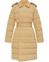 Burberry - Belted Down-Filled Quilted Coat - Lyst