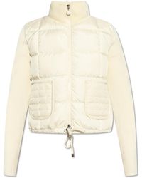 Moncler - Cardigan With A Quilted Front - Lyst
