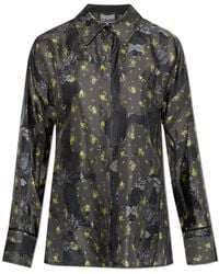 Ganni - Silk Shirt With Waist Ties - Lyst