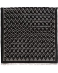 McQueen - Scarf With A Distinctive Skull Motif - Lyst