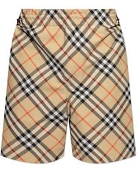 Burberry - Shorts With Check Pattern - Lyst