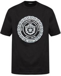Versace - T-Shirt With Printed Logo - Lyst