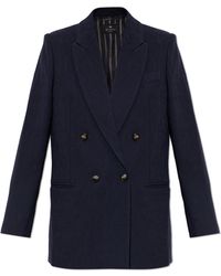 Etro - Double-Breasted Wool Blazer - Lyst