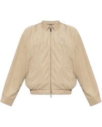 Emporio Armani - Jacket With Embroidered Logo - Lyst