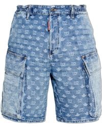 DSquared² - 'Cargo' Shorts With Monogram - Lyst