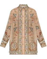 Zimmermann - Loose-Fit Silk Shirt - Lyst