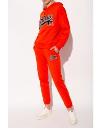 BOSS x Russell Athletic Hoodie With Logo Patch - Orange