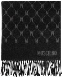 Moschino - Cashmere Scarf With Monogram - Lyst