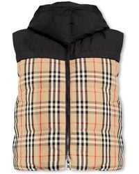 Burberry - Reversible Check Puffer Gilet - Lyst