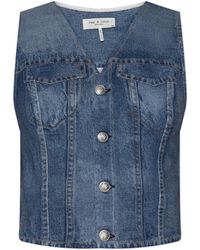 Rag & Bone - Vest Made Of Denim-Like Fabric - Lyst