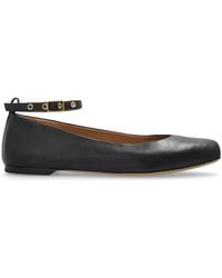 Emporio Armani - Leather Ballet Flats - Lyst