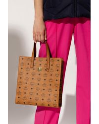 MCM - Monogrammed Shopper Bag - Lyst