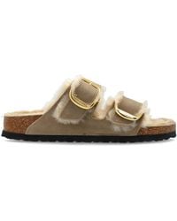 Birkenstock - 'Arizona Big Buckle Shearling' Slides - Lyst