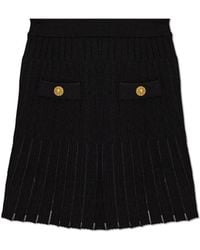 Balmain - Skirt With Decorative Pockets - Lyst
