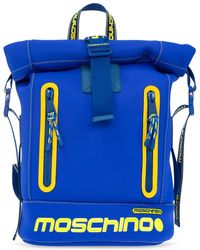 Moschino Backpack With Logo - Blue