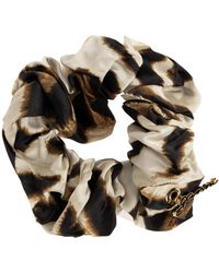 Ganni - Hair Scrunchie With Animal Motif - Lyst